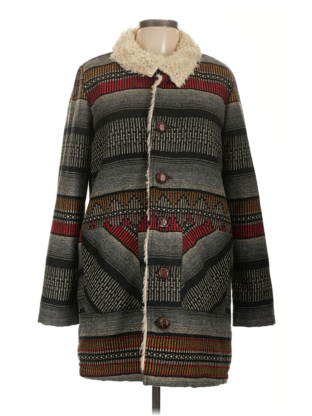 NWT Billabong Large Multicolor Patterned Coat